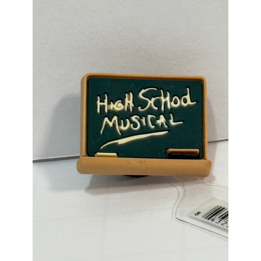 Disney High School Musical Chalkboard Jibbitz Shoe Charm Green Tan Vintage 2006